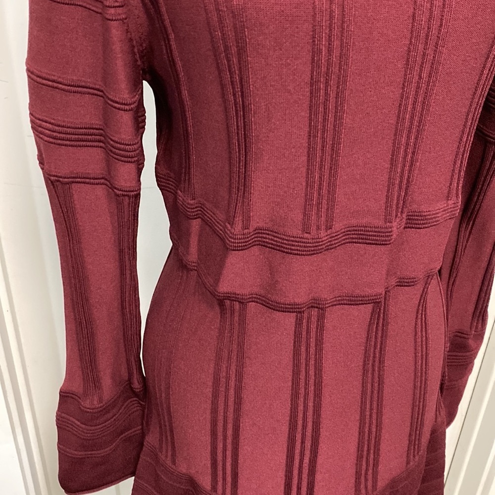LEON MAX LIMITED EDITION KNIT DRESS RED LONG SLEEVE SIZE LARGE - Picture 5 of 16